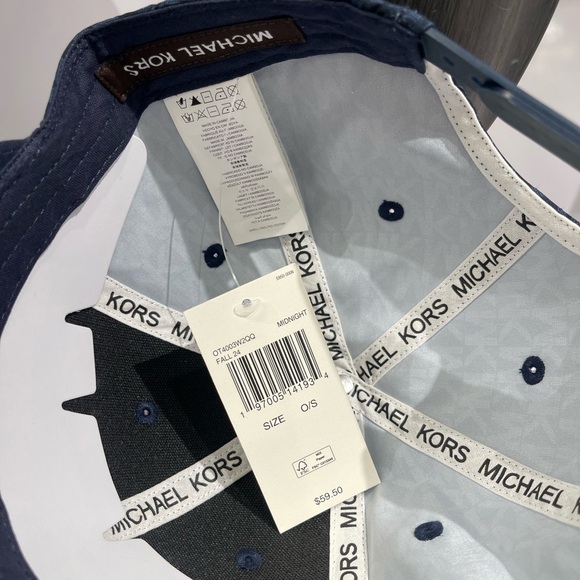 (new+tag) Michael Kors SnapBack hat, monogram cap men/women unisex navy